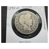 1895-O Silver Barber Half Dollar
