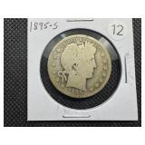 Semi-Key Date 1895-S Barber Half Dollar - Greysheet Wholesale Value for a G4 is $70