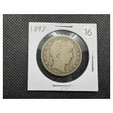 1897 Silver Barber Half Dollar
