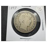 1897 Silver Barber Half Dollar