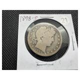 Better Date 1898-S Silver Barber Half Dollar
