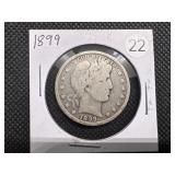 1899 Silver Barber Half Dollar