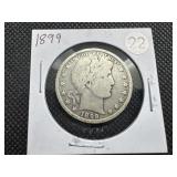 1899 Silver Barber Half Dollar