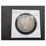 1899-O Silver Barber Half Dollar