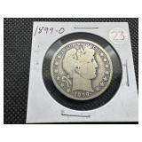 1899-O Silver Barber Half Dollar