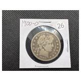 1900-O Silver Barber Half Dollar