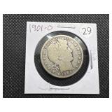 Better Date 1901-O Silver Barber Half Dollar