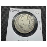 Semi-Key Date 1904-S Barber Half Dollar - Greysheet Wholesale Value for a VG8 is $120