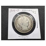 1906-O Silver Barber Half Dollar