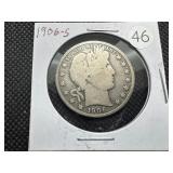 1906-S Silver Barber Half Dollar