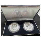 2025 Reverse Proof Morgan and Peace Silver Dollars - Two Coin Set - Spectacular Coins!