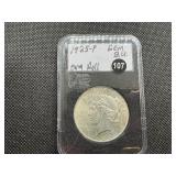 1925 Peace Silver Dollar Marked Gem BU Original Roll