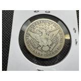 1911-S Silver Barber Half Dollar