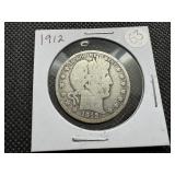 1912 Silver Barber Half Dollar