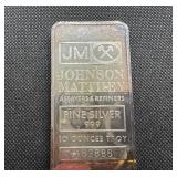 Johnson Mathey Ten Ounce .999 Silver Bar