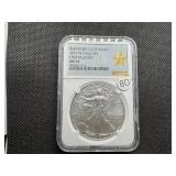 2017-W Burnished 1  Oz. Silver American Eagle NGC MS70  - Perfect Graded Coin! - NGC Price Guide $130