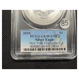 2020 1 Oz.  Silver American Eagle PCGS Gem Uncirculated Coin