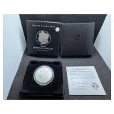 2021-P Uncirculated Peace Silver Dollar in Original Mint Box with COA - Greysheet Wholesale Price - $132.00