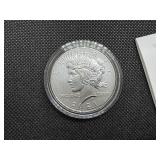 2021-P Uncirculated Peace Silver Dollar in Original Mint Box with COA - Greysheet Wholesale Price - $132.00