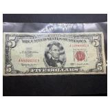 1963 Series Red Seal $5 Bill