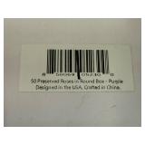 50 Preserved Rose in Round Box-Purple