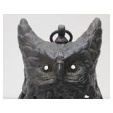 Pierced Cast Iron Owl Hanging Lantern #1