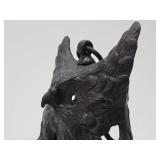 Pierced Cast Iron Owl Hanging Lantern #1