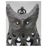 Pierced Cast Iron Owl Hanging Lantern #2