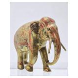 Vintage Hand Painted Gilt Wood Elephant Statue