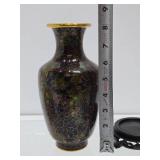 Excellent vintage Cloisonné Enameled Brass Vase
