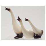 Set of 3 Mid Century Signed HOWARD PIERCE Art Pottery Birds