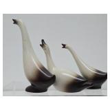 Set of 3 Mid Century Signed HOWARD PIERCE Art Pottery Birds