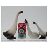 Set of 3 Mid Century Signed HOWARD PIERCE Art Pottery Birds