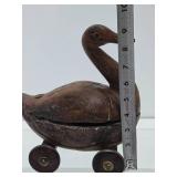 Primitive Wooden Goose or Duck Pull Toy