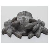 Vintage Cast Metal Gothic Style Face Sculpture