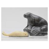 Vintage Hand Carved Inuit Animal Figures