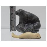 Vintage Hand Carved Inuit Animal Figures