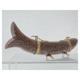 Vintage Carved Wood Fish Sculptural Carving Set #1