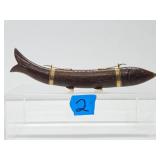 Vintage Carved Wood Fish Sculptural Carving Set #2
