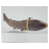 Vintage Carved Wood Fish Sculptural Carving Set #2