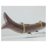 Vintage Carved Wood Fish Sculptural Carving Set #2