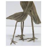 2 Handmade Folk Art Shore Birds - Tallest is 14"