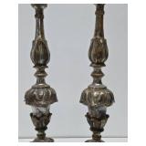 Large Old Vintage Ornate Candle Stands