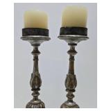 Large Old Vintage Ornate Candle Stands