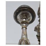 Large Old Vintage Ornate Candle Stands