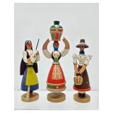 Vintage Portuguese Wood Figures & Artwork