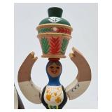 Vintage Portuguese Wood Figures & Artwork