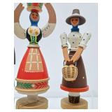 Vintage Portuguese Wood Figures & Artwork