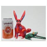 Group of Hand Made Wooden Mexican Folk Art Items