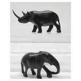 Large Group of Carved Wood Animals